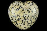 1.6" Polished Dalmatian Jasper Heart - Photo 3